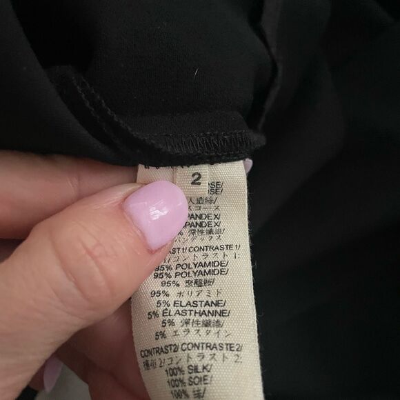 L'Agence For Intermix Embroidered-Mesh Fitted Dress Black Women's Size 2 - Picture 12 of 13